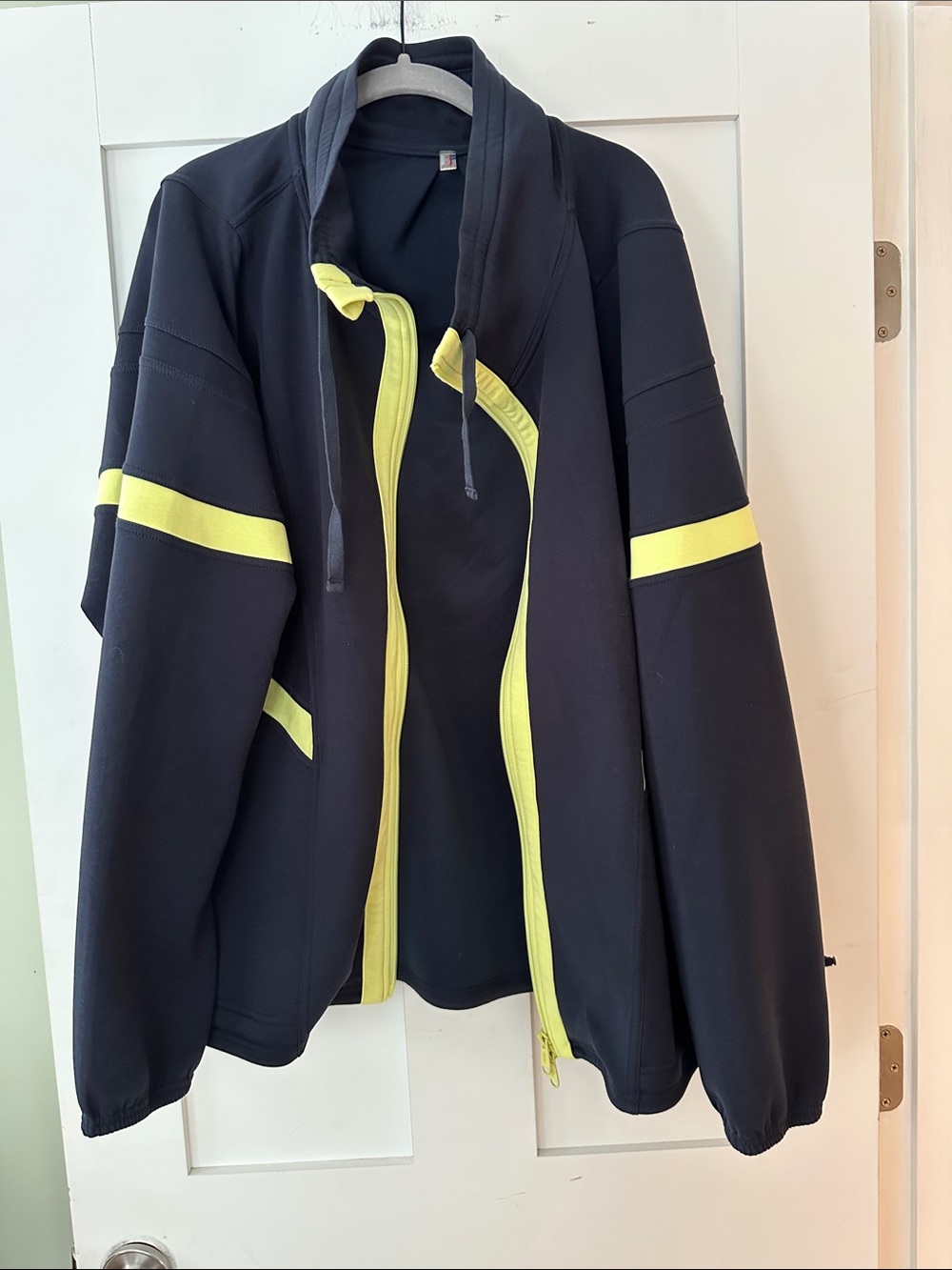 Blue Jacket with Neon Yellow Trim 08